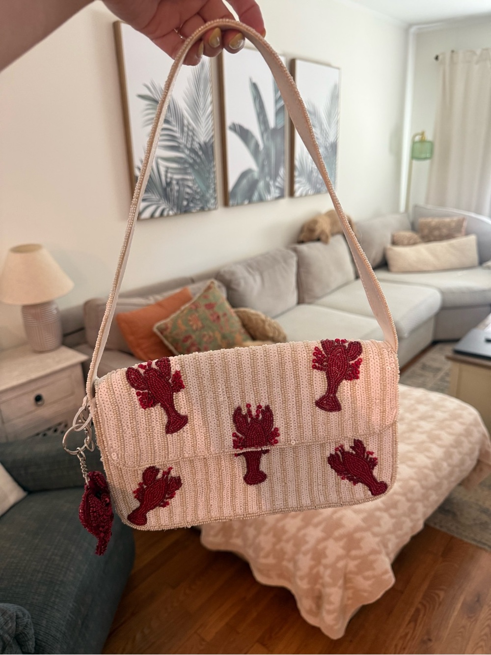 Lobster Beaded Bag